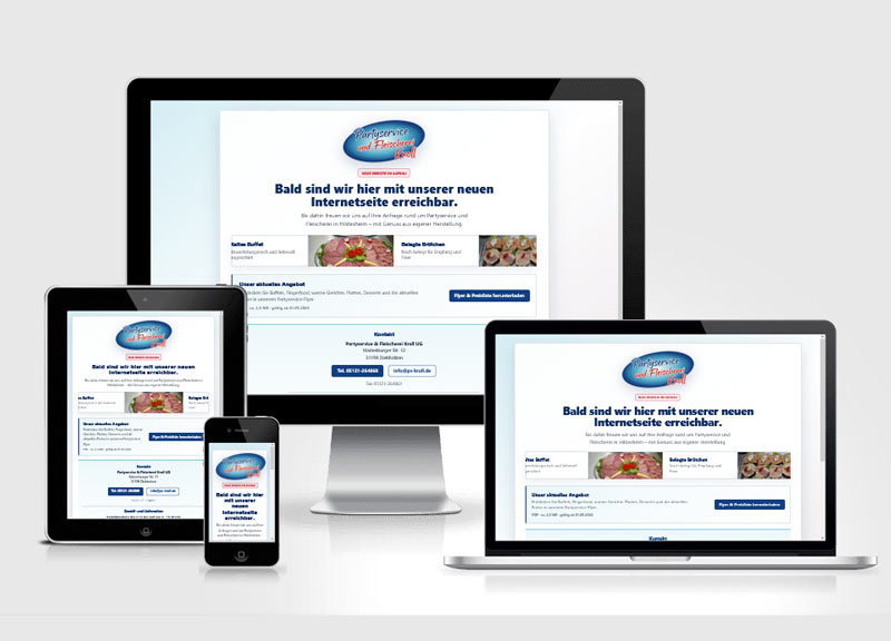 Partyservice und Catering Hildesheim - Relaunch der neuen Website von Partyservice und Fleischerei Kroll aus Diekholzen